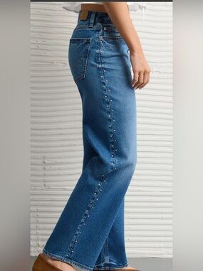 Classic Blue Stud-Trim Women's Jeans
